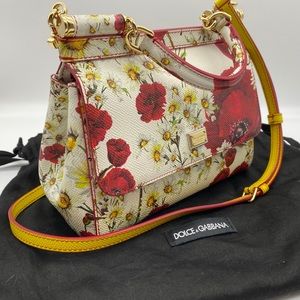 Dolce & Gabbana Miss Sicily Bag Poppies Print
